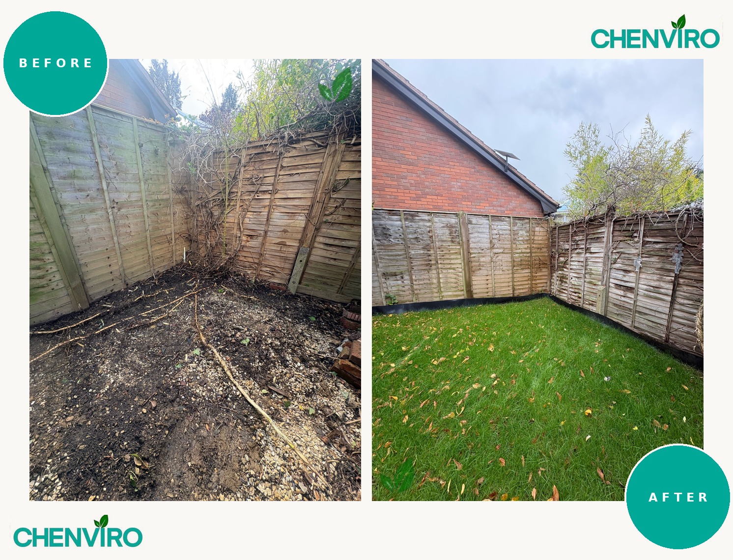 Root barrier installation, Cheltenham – before and after